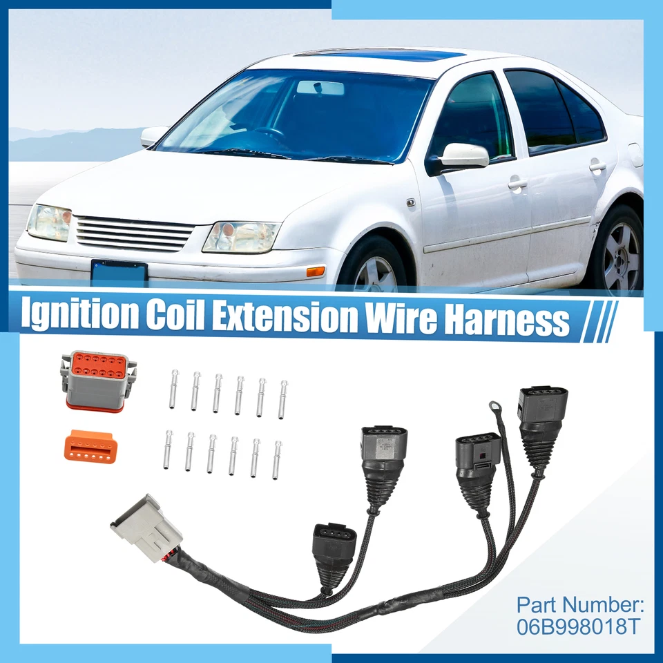 Pack (1) Ignition Coil Wire Harness 06B998018T for Audi A4 TT for VW 1.8T 97-06 - Изображение 2 из 4