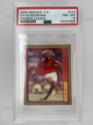 2000 MERLIN'S F.A. PREMIER LEAGUE DAVID BECKHAM GOLD #274 PSA 8 | eBay