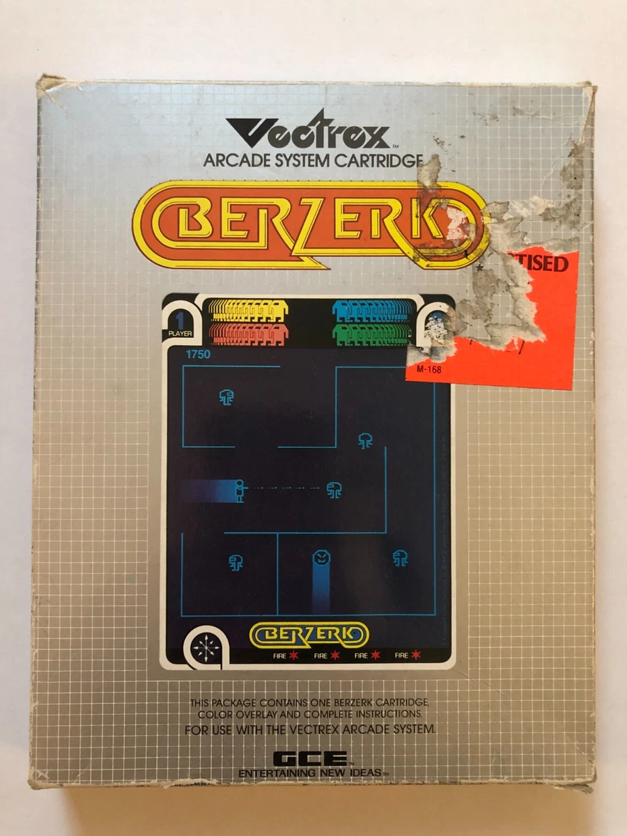 Jeu Vectrex - Berzerk - Cartouche Seule - Très Bon état - Éditeur Rare