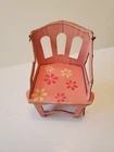 Pink Chair Barbie Mattel Vintage 1964 Dream House Folded Cardboard Flowers