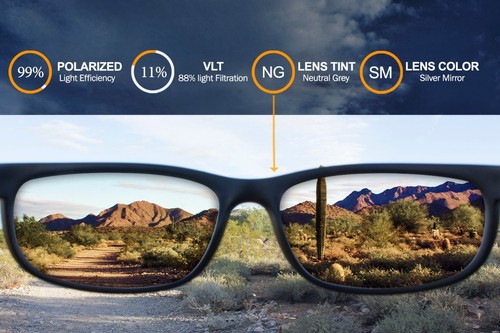 Polarisierte IKON Ersatzgläser Von Reißverschluss Papa G Sonnenbrille silber verspiegelt - Bild 4 von 7