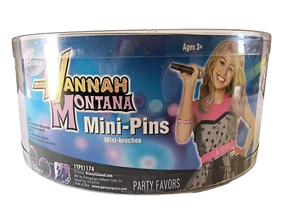Hannah Montana Botones Favores de Fiesta Estrella del Pop Mini Prendedores 60 Nuevo de Lote Antiguo Disney Miley Cyrus Foto 4 de 4