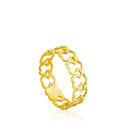 Anillo TOUS silueta oso gold plated size 8
