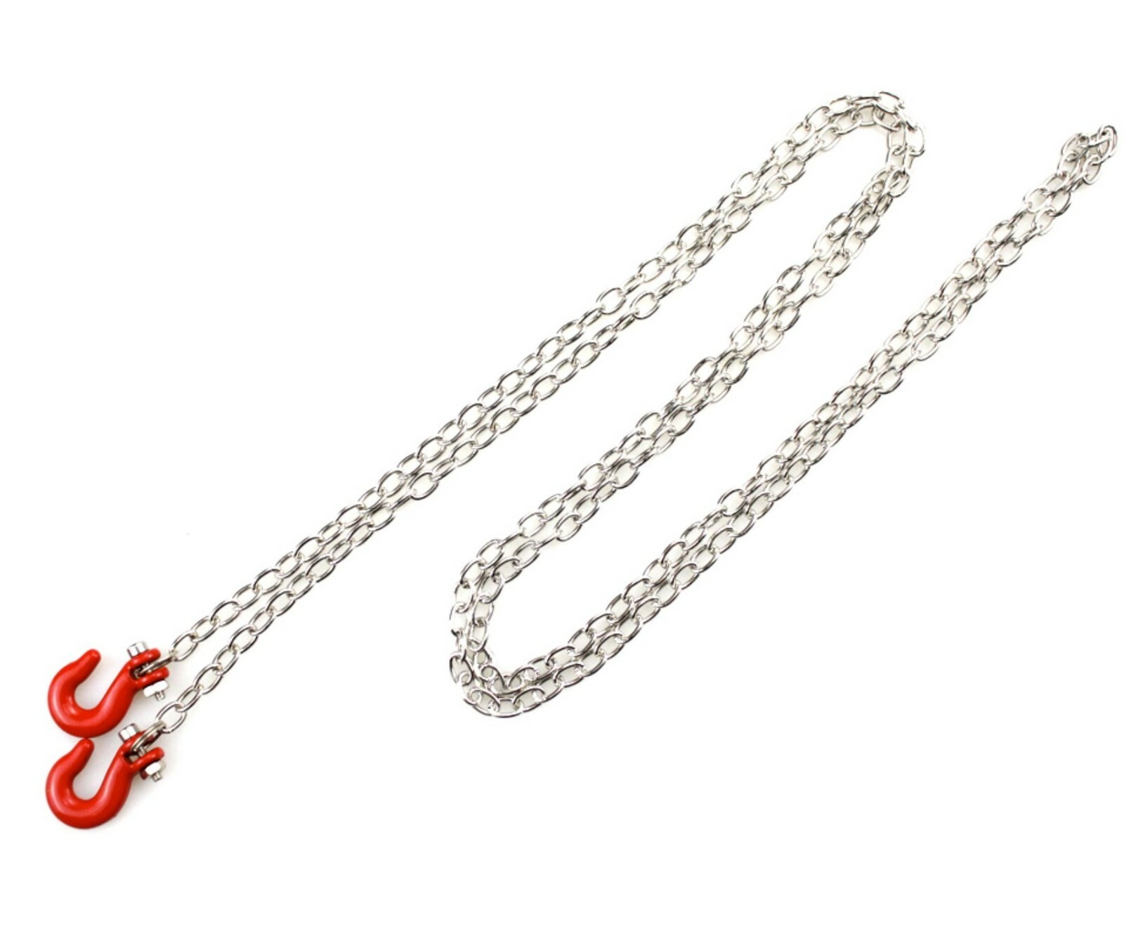 Rc Car Crawler Metal 1/10 Tow Chain & Hooks Scale Accessories For rc4wd