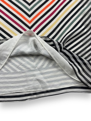 CABI Womens Tank Top Linea Size S Chevron Stripe Rainbow Sheer Adjustable Lined - Picture 4 of 9
