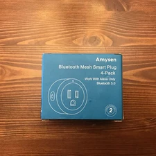 Amysen Bluetooth 5.0 Smart Plug, Works With Alexa/Echo Only, Amazon Alexa App