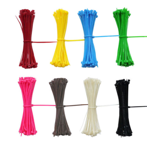 100 lazos de cable de nailon de color 2,5x100 mm/2,5x150 mm envolturas de cremallera extra fuertes - Imagen 1 de 10