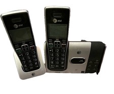 AT T CL82214 2 Cordless Phone Answering Handset  Charging Bases Caller ID