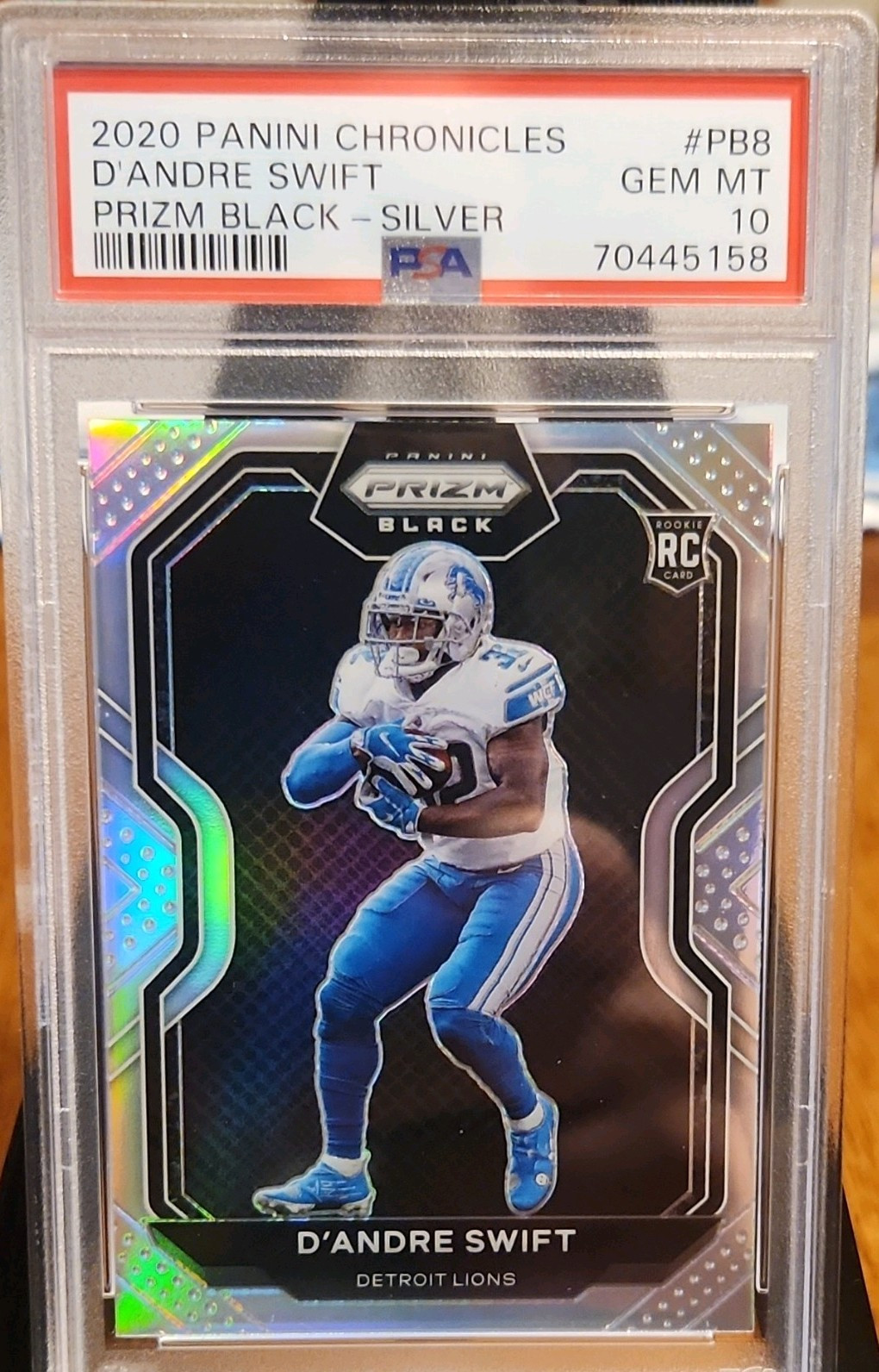 D'Andre Swift Panini Chronicles Prizm Black #PB8 Silver