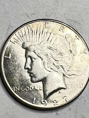 1927-S Peace Silver Dollar BU Flashy Luster Better Date High Grade Example