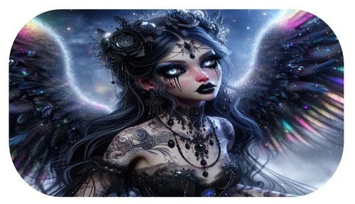 Hayleybug 2 oz Fallen Radiance Dark Angel silver Bar w/ COA Mintage 10