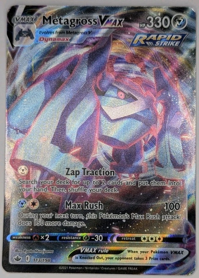 Metagross VMAX 113/198 Pokémon TCG SW&SH Chilling Reign Ultra Rare NM