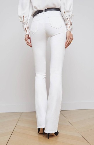 L’AGENCE Selma Baby Boot Jeans – Blanc, Size 26 - Picture 3 of 6