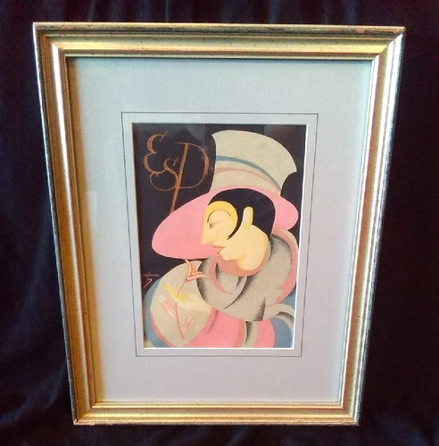 Das Plakat Germany 1920 Karl Groning Color Framed Art Deco Lithograph