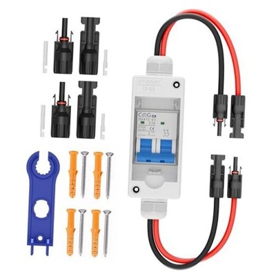 Solar Panel Disconnect Switch,  10 Amp DC 500V Breaker Box PV DC500V 10A