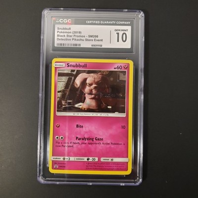 Graded Pokemon Card ENG Detective Pikachu Snubbull Promo SM200 Sm Holo CGC  10 | eBay