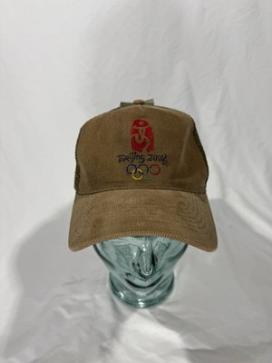 Beijing Olympics Hat Cap Men s Brown & Green Mesh Trucker 2008 NEW With Tags