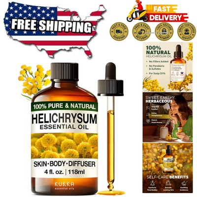 Helichrysum Essential Oil 4 oz - Revitalize Skin & Create Calming Atmosphere