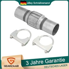 Flexrohr Auspuff + 2x Schellen Ø55 Passend für Skoda 1x ohne Schweißen Universal