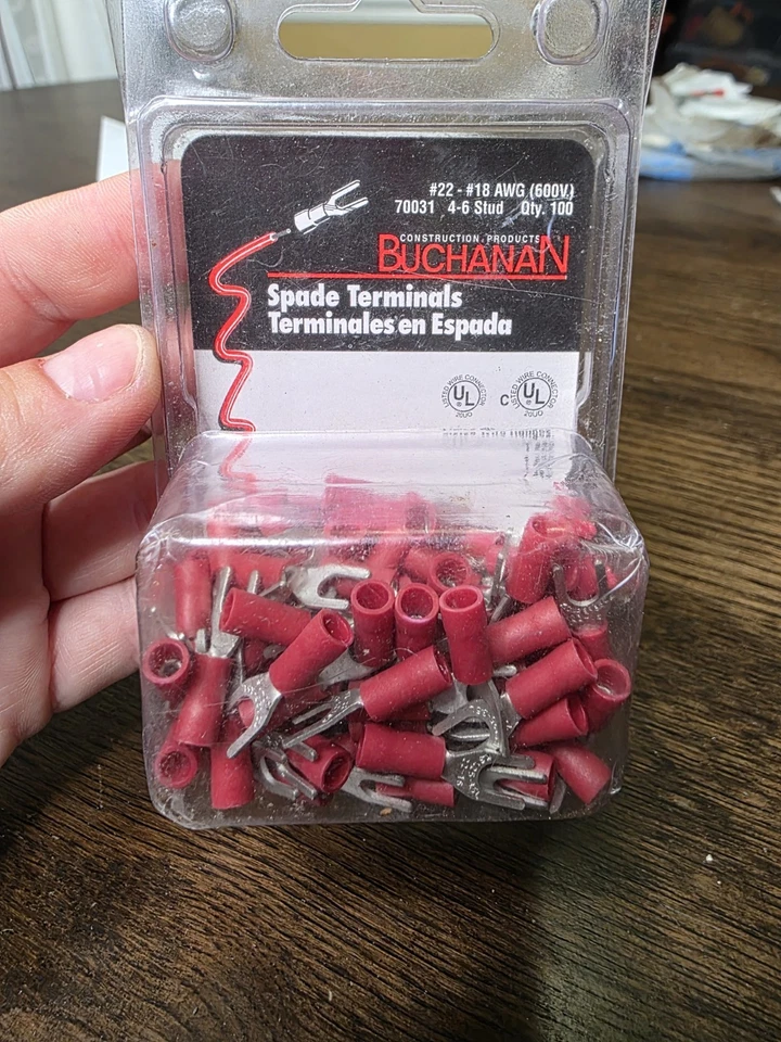 Buchanan AW2120-2 Spade Terminals #22 20 18 stud 22-18 AWG Wire Qnt 103 - Image 2 of 4