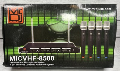 Mr Dj MICVHF-8800 4 Channel PA/ DJ/KTV/Karaoke VHF Handheld Wireless Microphone