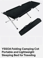 YSSOA Folding Camping Cot Portable and Lightweight Sleeping Bed for Traveling