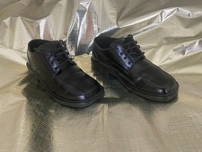 Boys Black Dress Shoes Leather Lace-Up Formal Display No Box