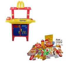 VTG MCDONALD'S DRIVE THRU KITCHEN PLAYSET w French Fry Basket  CDI Play Food
