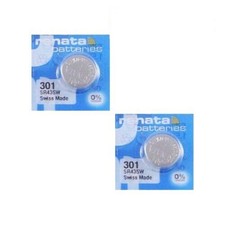 2x Renata 301 SR43SW Silver Oxide 1.55V Watch Coin Cell Batteries