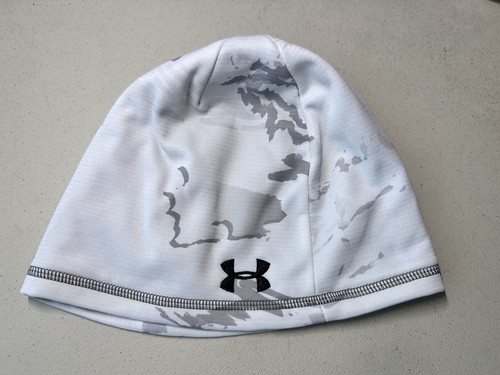 Under Armour Herren COLDGEAR Wendemütze/Mütze - Weiß / Einfarbig Grau Nie Getragen