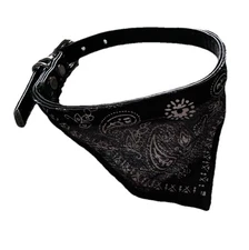 Black Bandana Dog Cat Collar XS/XXS
