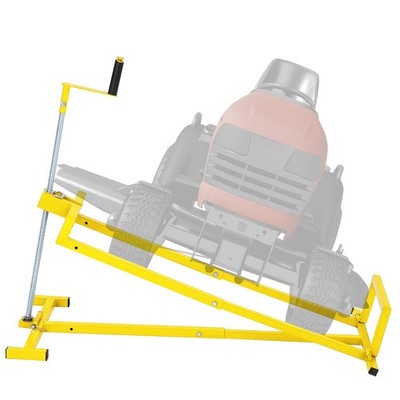 800 lb Lawn Mower Lift Jack, Foldable Riding Tractor Lifter with Manual Crank