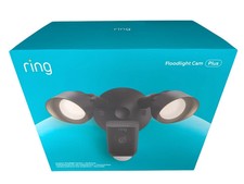 Ring Floodlight Cam Wired Plus Outdoor Security Camera 1080p HD Video Black