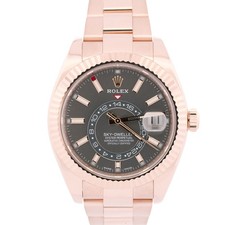 PAPERS Rolex Sky-Dweller 18K Rose Gold SLATE Gray Rhodium OYSTER 42mm 326935 BOX