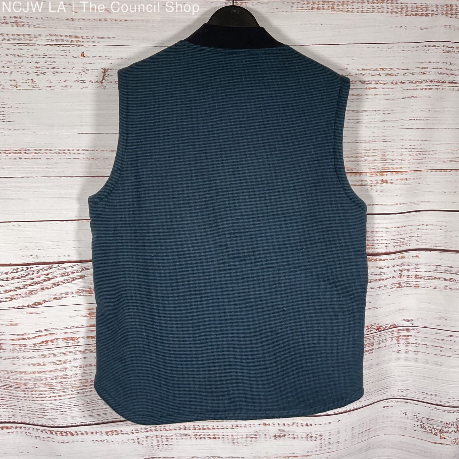 Bonobos Navy Blue Houndstooth Pattern Sherpa Line… - image 2