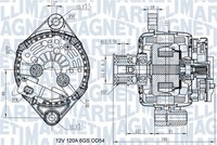 Lichtmaschine Generator Lima Magneti Marelli 063732045010 12V FüR Opel Astra L70
