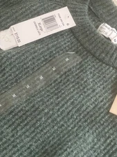 NWT Frank and Oak Men's Yak Wool Crewneck Sweater in Olive Green-XL