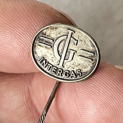 Vintage Metal INTERGAS Dutch Motor Fuel Petrol Oil Advertising Badge 1960's #426