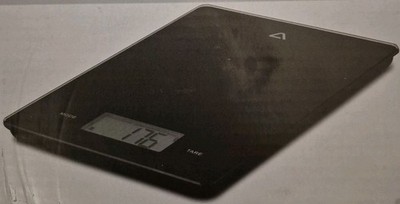 Ambiano Schwarz Glas Digitale Küchenwaage 3g bis 6kg Kapazität 3V Batterie enthalten