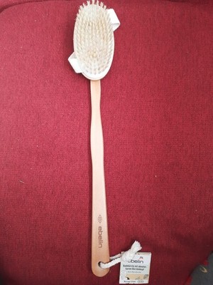 Ebelin Badebürste Rückenbürste, abnehmbarer Bürstenkopf, Holz 45 cm
