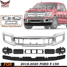 Front Bumper Face Bar Chrome Fog Lights Assembly Kit For 2018-2020 Ford F-150 Front Bumper Face Bar Chrome Fog Lights Assembly Kit For 2018-2020 Ford F-150