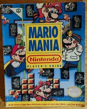 Mario Mania Nintendo Player's Guide Strategy Book 1991 w/ Fold Out Pages SMW