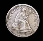 1858 SEATED LIBERTY QUARTER OLD US TYPE COIN