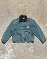 Vintage Carhartt Detroit Jacket J43 HTG 90's USA Mens L Rare Fade Large