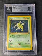 BGS Beckett 9 Scyther Holo 1st First Edition Jungle 10/64 Italian UNCLEAN