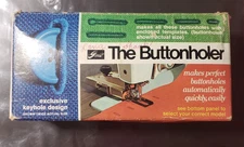 Greist The Buttonholer Model 10 Sewing Machine Attachment W/10 Templates + Box