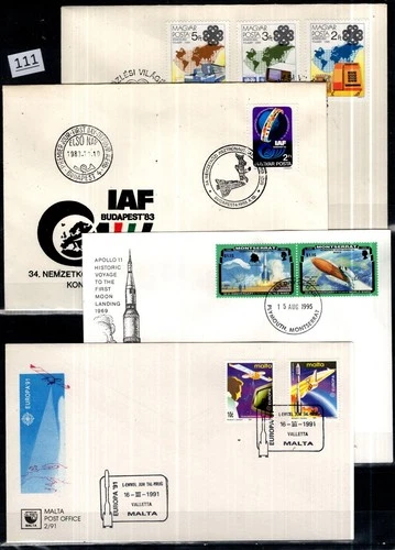 // MALTA, MONTSERRAT, HUNGARY 1983 - 4 FDC - SPACE