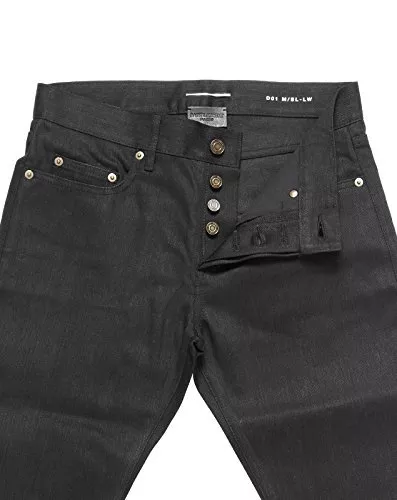 Saint laurent Paris S S 16 398563 Y869L black rip denim jeans D01 size 34 HEDI