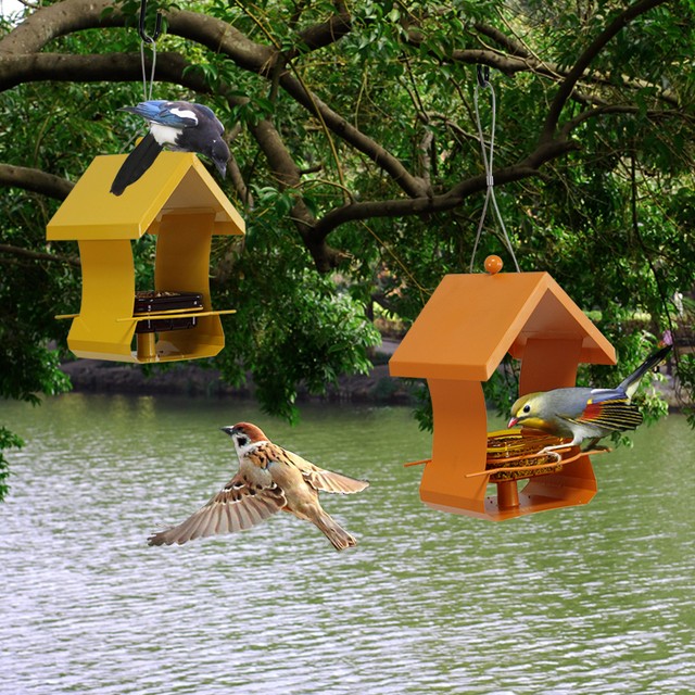 Garden Camper Van Bird House Feeder Ornament Feeding Table Hanging