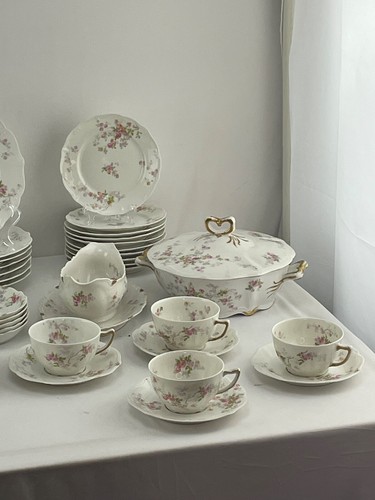 Antique Set of Charles Ahrenfeldt Limoges France Depose 49 Assorted China Pieces - Picture 9 of 23